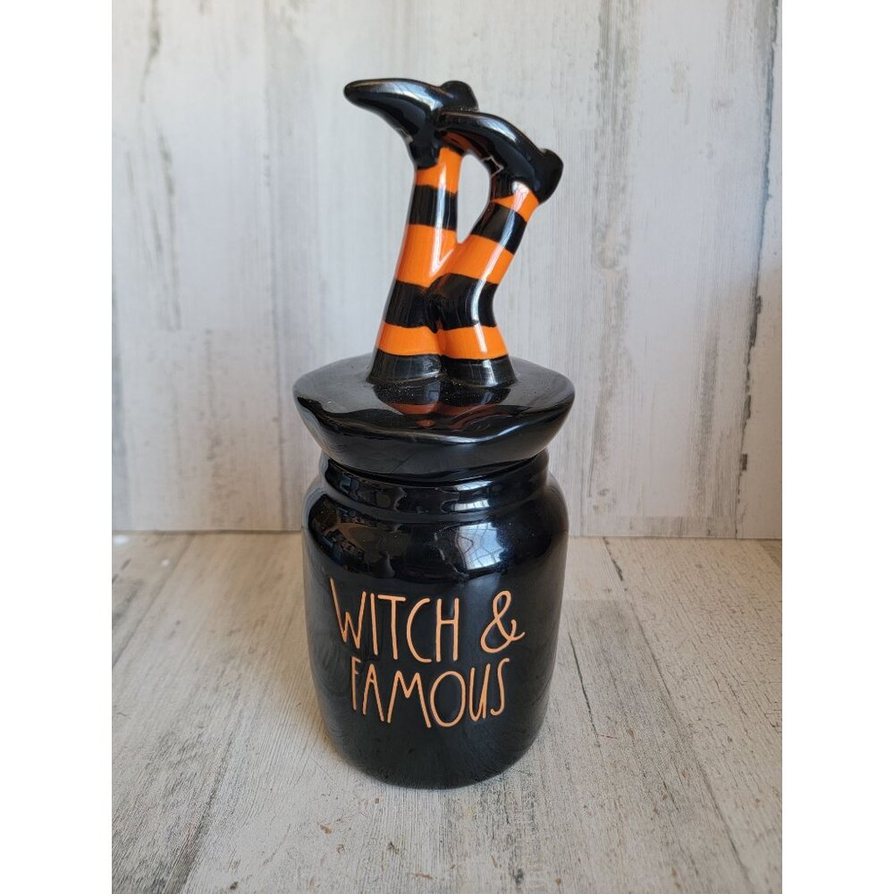 Rae dunn witch famous cookie kitchen jar Halloween home decor